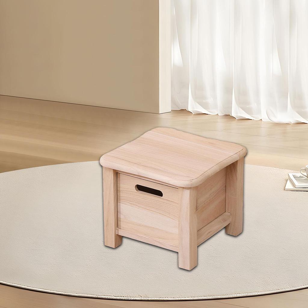 Wooden Storage Stool Decor Household Small Stool for Apartment Office Indoor