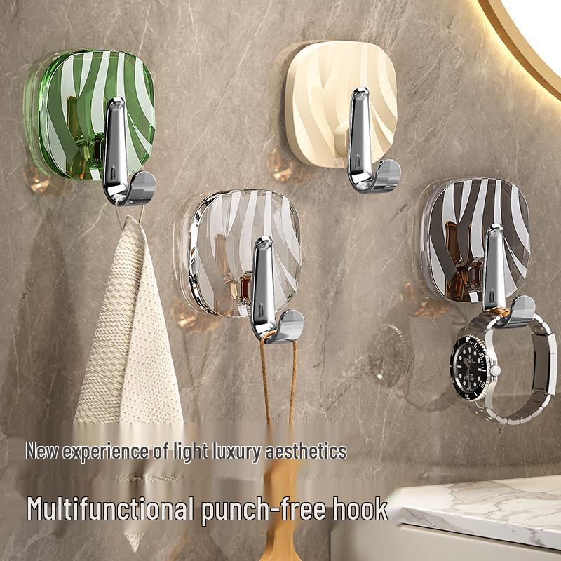 Traceless Strong Adhesive Hook – Punch-free Suction Cup for Backpacks, Coats, Keys, and Kitchen Use.