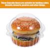 Clear PET Cupcake Boxes for Storage Use Transparent Foodgrade Cake Containers with Lids 50 Pieces