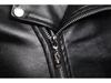 Men's 2023 Winter Casual PU Leather Jacket with Zipper Details