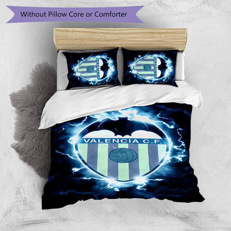 Valencia CF Printed 3PCS Bedding Set Soft Breathable Duvet Cover Pillowcases Set Washable Bedroom Decor Home Gift