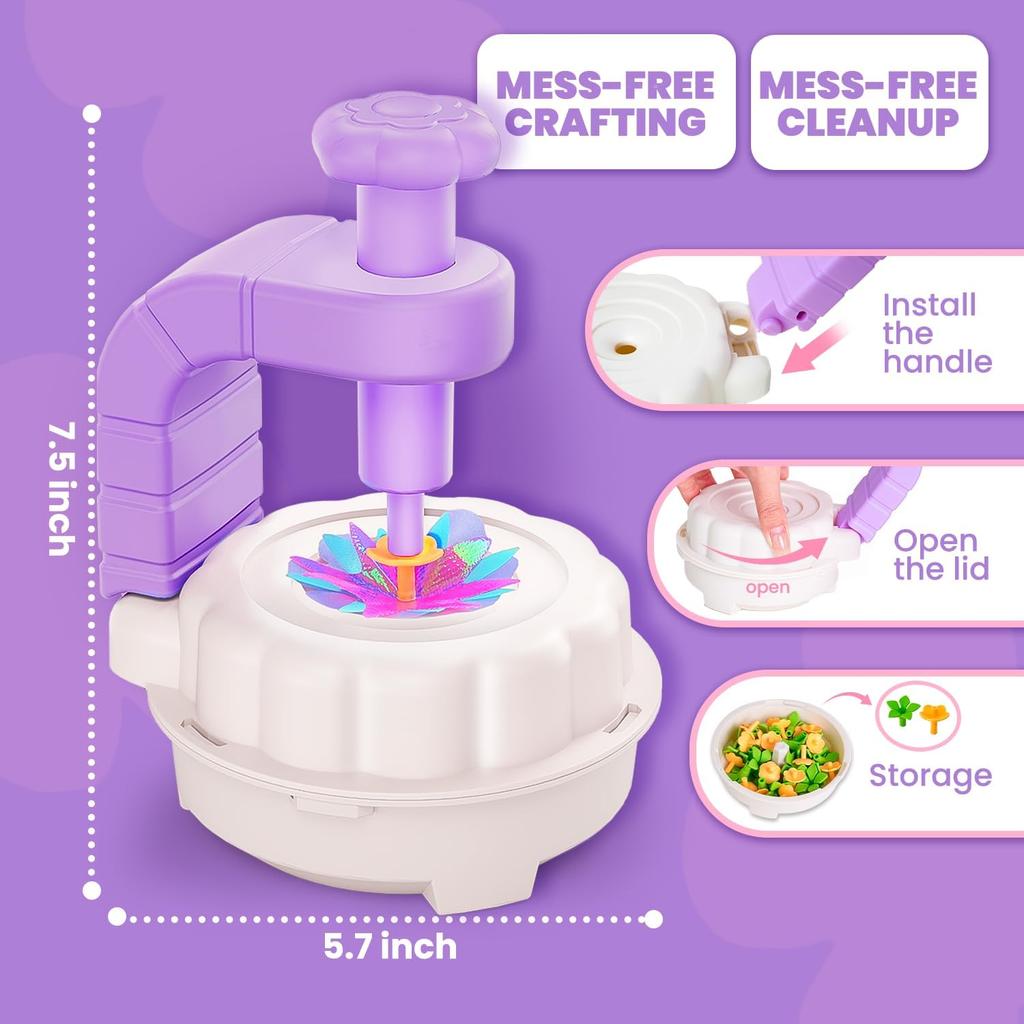 Fabric Flower Bouquets Toys, DIY Craft Kits Toys for Kids, Arts & Crafts for Girls 3 4 5 6 7 8 9 10 Years Old Toddler Kids, Educational Activity