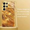 Funda de teléfono de cristal galvanizado con textura de arena dorada adecuada para Samsung Galaxy S26 S25 S24 S22 S21 S20 FE/Ultra/Plus anticaída