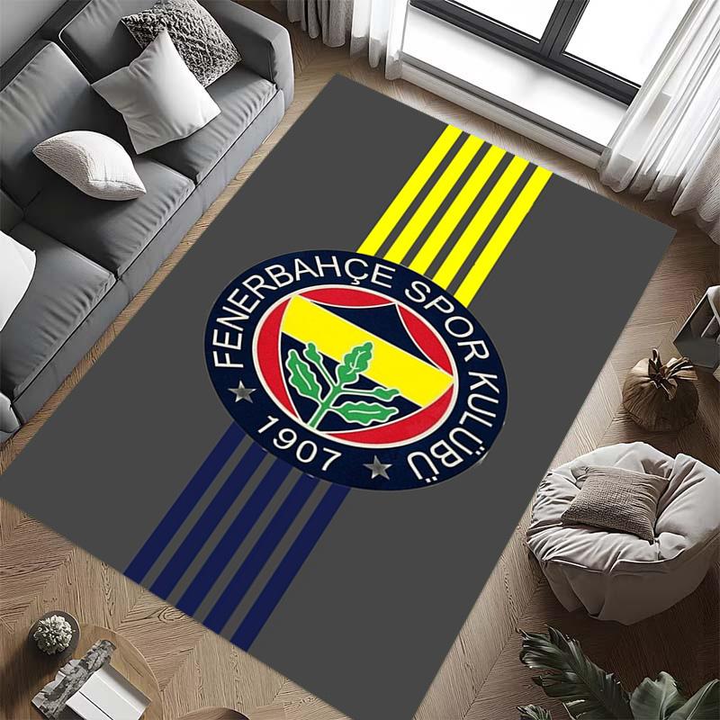 Eredità Fenerbahçe: Tappetini per pavimenti con stampa a motivi del 1907 Zerbino Cuscino per sedia da ufficio per stanza