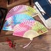 Traditional Chinese Folding Fan for Women and Children - Portable, Small, Perfect for Hanfu, Qipao, Dance, and Summer Use