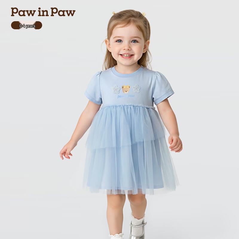 Платье А-силуэта PawinPaw для девочки с мультяшным мишкой 110