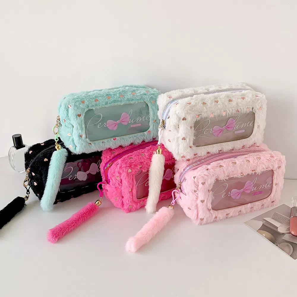 Bowknot Y2K Bow Stationery Bag Desktop Storage Bow Pencil Pouch Korean Style Pencil Case  School