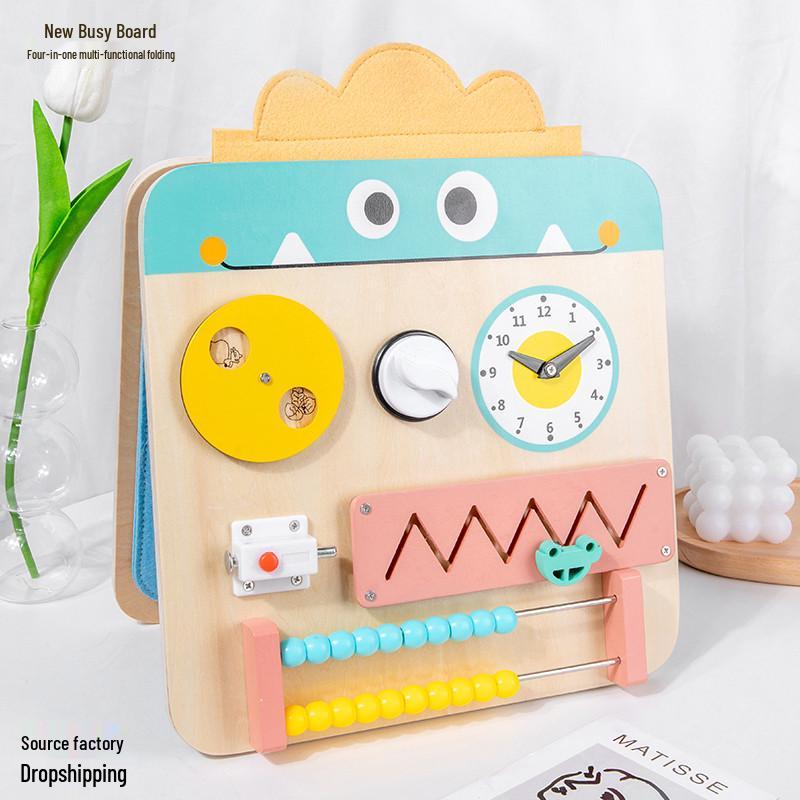 Holz Aktivitätstafel Zubehör: Pädagogisches DIY-Spielzeug für Kinder zur Förderung der Hand-Auge-Koordination und der Eltern-Kind-Interaktion