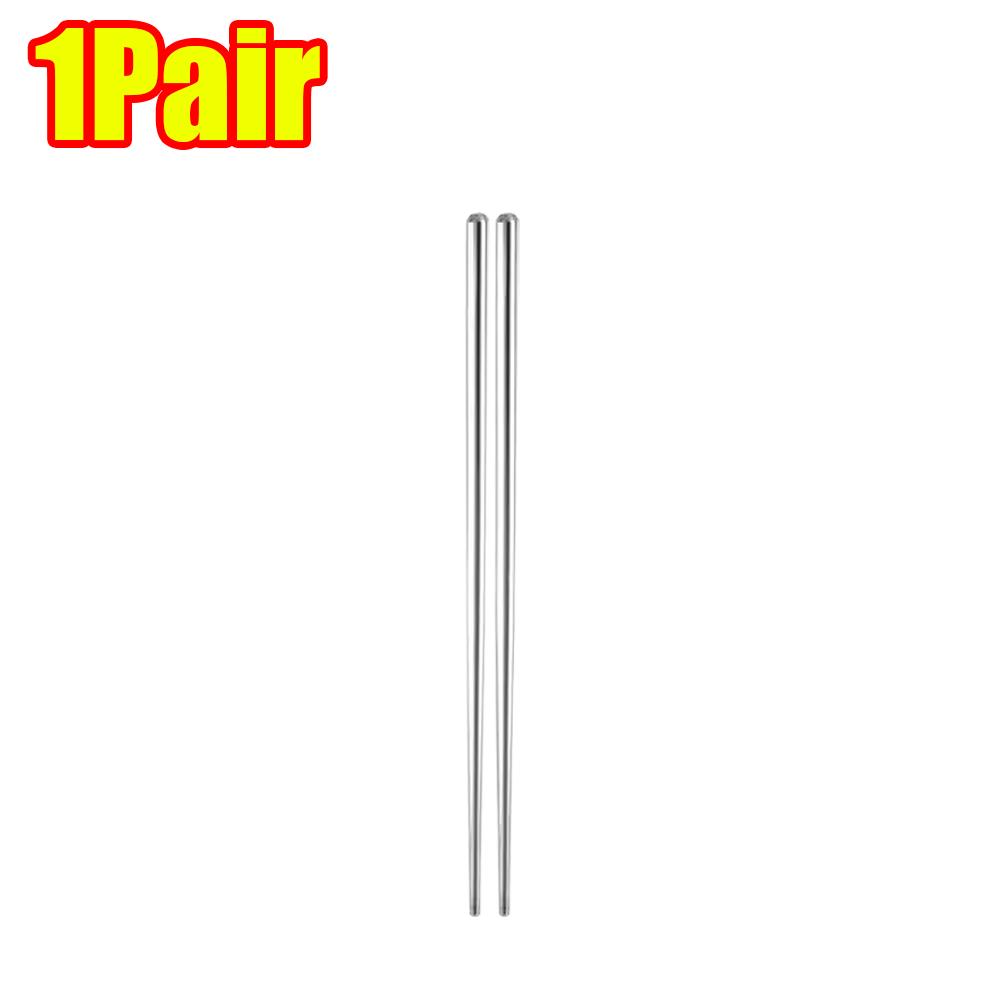 1-100Pairs Chopsticks Stainless Steel Non-slip Chinese Chopsticks Sushi Food Sticks Reusable Kitchen Tools for Dishwasher