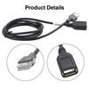 4 Pin USB Connector 4Pin Female Adapter Car Installations ABS Material Non-Deformed Structure Practical Adapter