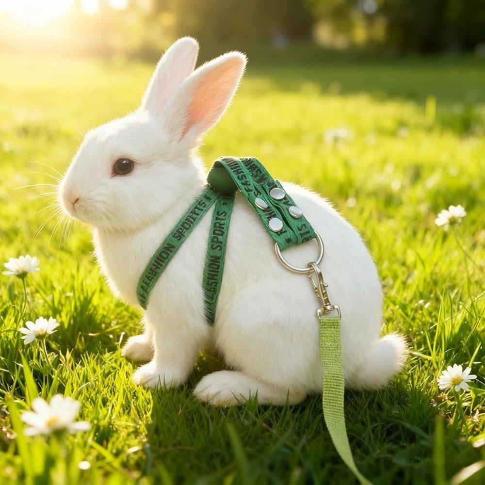 Soft Guinea Pig Harness Escape Proof Ferret Harness Leash Rabbit Towing Rope  Outdoor Walking