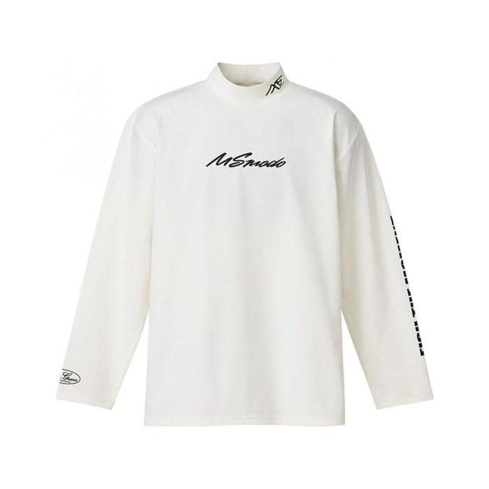Evergreen MS-modo Dry Mock Neck Long Sleeve T-Shirt L White