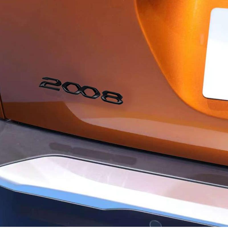 VZQR9 3D Metal Car Trunk Decoration Sticker For Peugeot 2008 3008 5008 Retrofit Upgrade Accessory