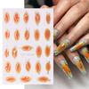 1PCS Black White Butterfly Laser Nail Stickers Nail Art Decoration Abstract Lines Bronzing Flowers Stickers For Nails