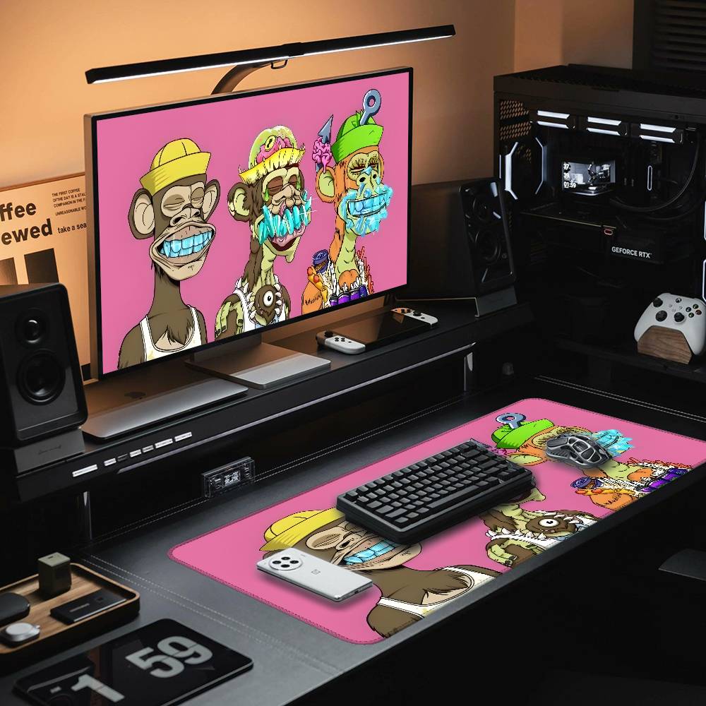 B-Bored A-Ape Mouse Pad Rubber Thicken Overlock Gaming Table Mat Office Computer Keyboard Pad PC Mousepad