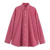 Za Autumn and Winter New Arrivals Women's Clothing Zr European and American Style Fashionable Versatile Striped Poplin Loose Shirt 8823531