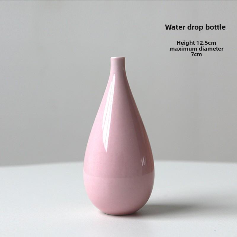 Ceramic Vase Small Flower Vase Minimalist Retro New Chinese Style Water Culture Pot