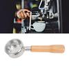 58mm Portafilter Bottomless 2 Ears Detachable   Wood and Stainless Steel Coffee Machine Bottomless Filter for  