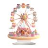 Wheel Ornament Decor Romantic Table Centerpiece 2D Display Board with Base for Festive