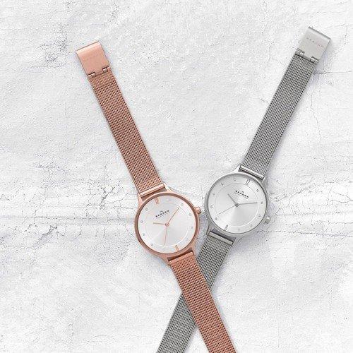 SKAGEN Anita Steel Mesh SKW2149, Silver Mesh Analog Women's Stainless Steel Quartz Watch [Parallel Import]