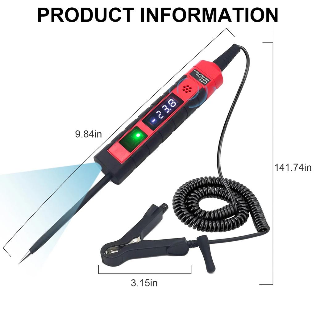 NS 870 Auto Electrical Diagnostic Tool, Digital Voltage Testing Pen for Car Mechanic Enthusiasts Quick Troubleshooting