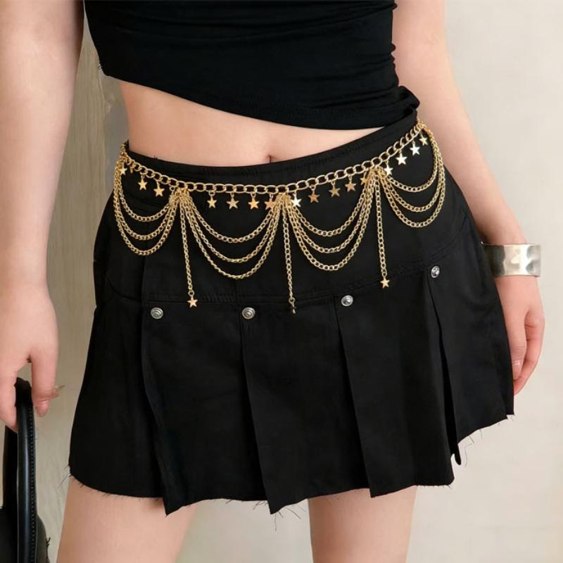 Fashion Tassel Waist Chain For Women Glitter Pearl Pendant Belt Strap Dress Crop Top Bikini Sexy Waist Decorative Chain