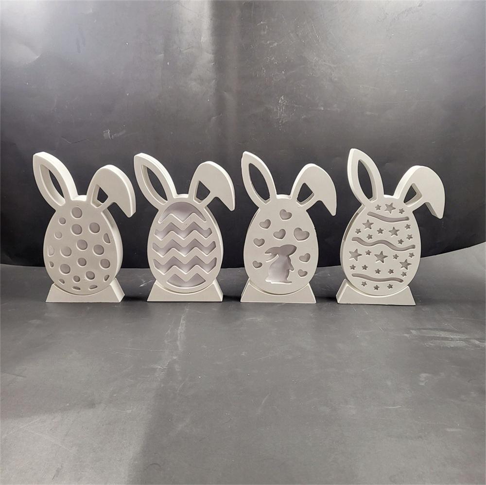 Easter Bunny Projection Combination Silicone Molds DIY Rabbits Plaster Cement Resin Soap Making Mold Crafts Home Decor Ornament