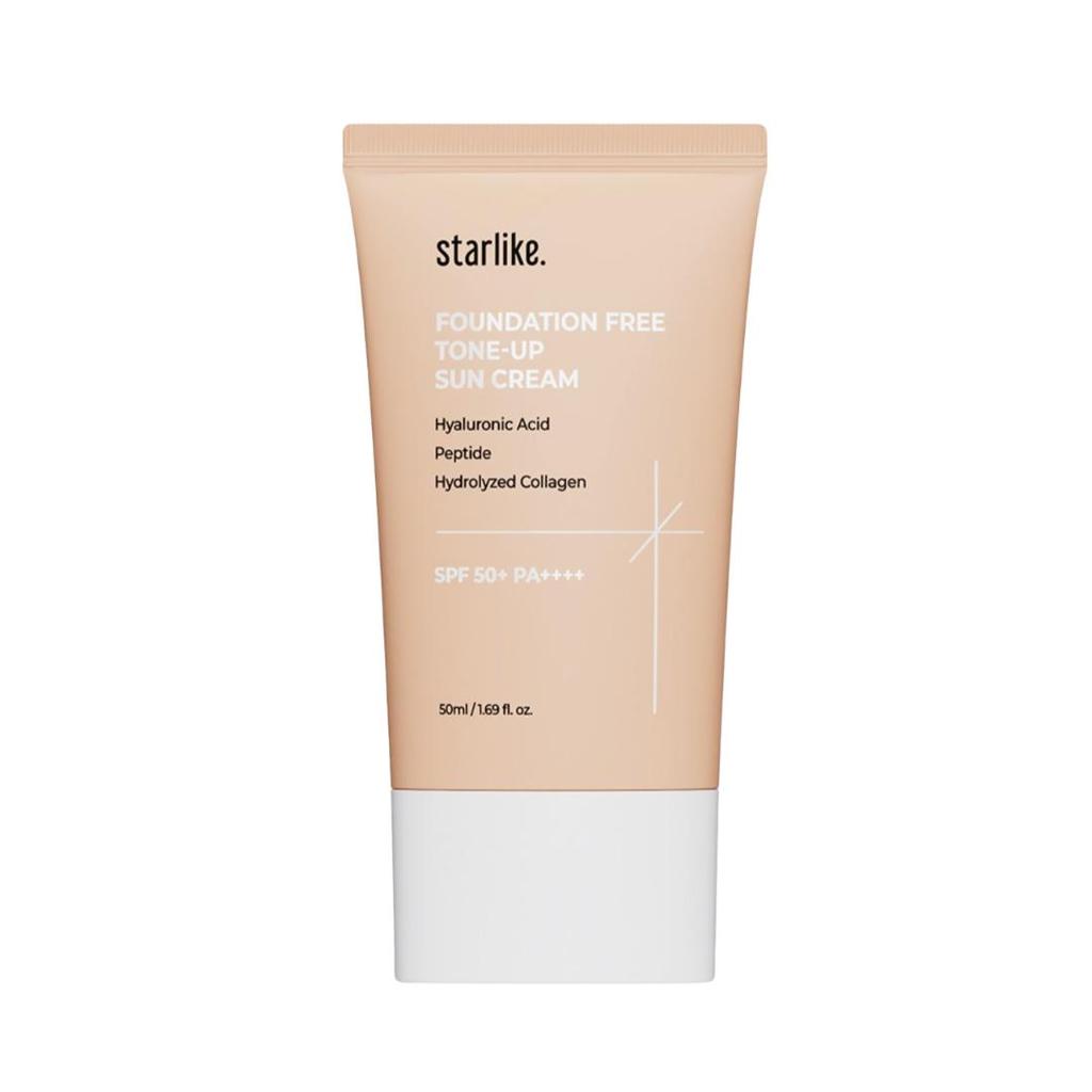 starlike Foundation Free Tone Up Sun Cream SPF50+ PA++++ Brightening Facial Sunscreen 50ml