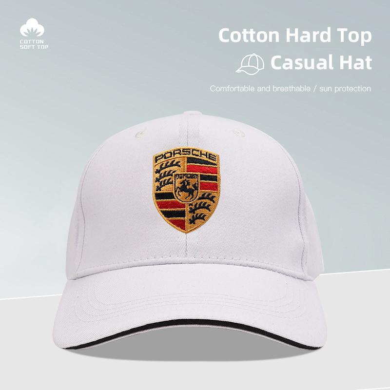 LVHY1 Emblema Porsche Ricamato Auto Regolabile Racing Sport Cappellino da Baseball Moto Cappellino Casual Per Porsche 911 718 Cayenne Panamera