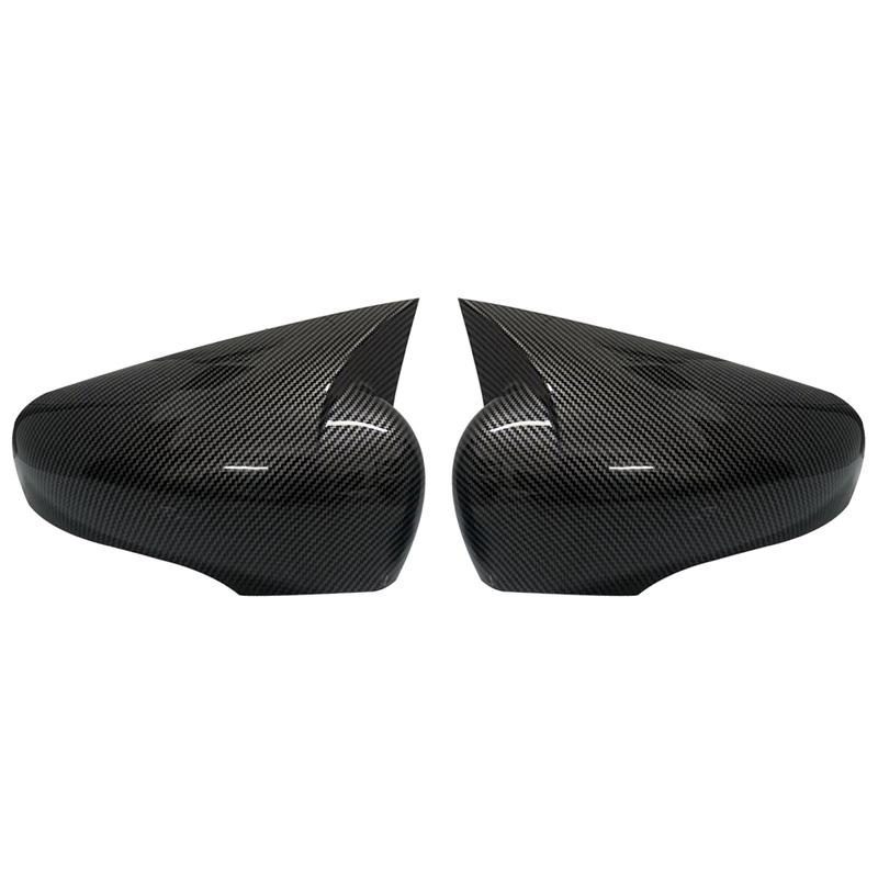 Glossy Black/Carbon Look Car Side Door Rearview Mirror Cover Cap For Renault Clio 4 Mk4 / Zoe / Captur 2012- Mirror Case