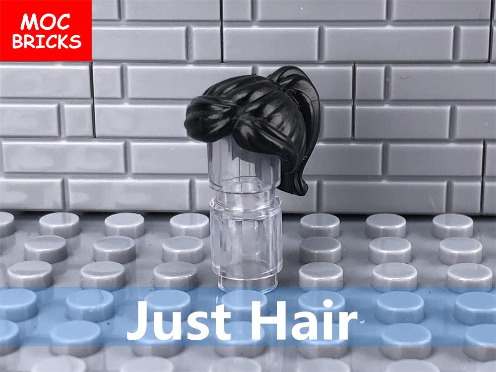 5 Stück/Los MOC Steine Weibliche Haare Zusammengebaute Partikel Bausteine Zubehör Kinderspielzeug Plastikpuppen