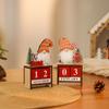 New Christmas Faceless Old Man Calendar Ornament, Wooden DIY Advent Calendar with Santa Claus Decoration