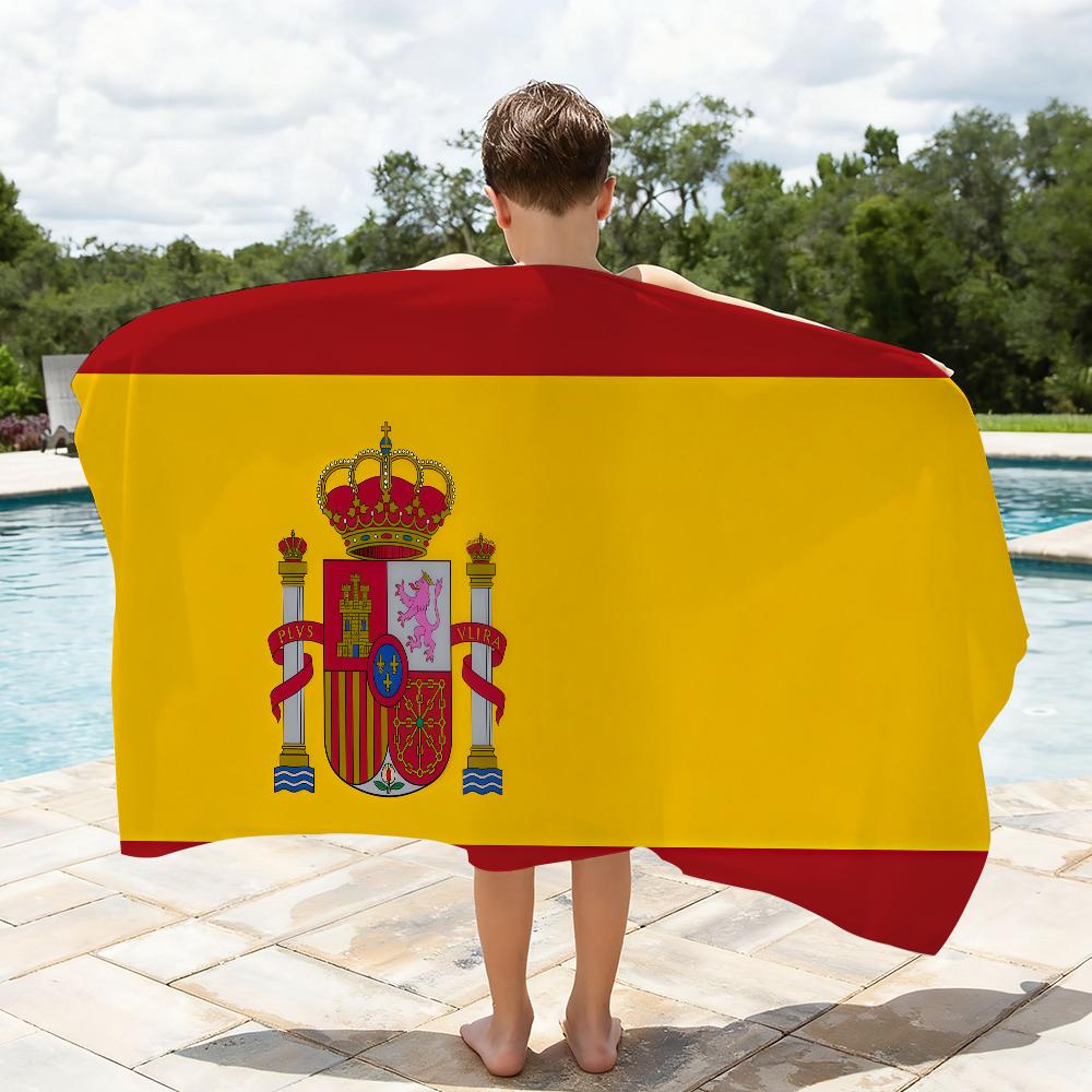 Bandiera di Espana Spagnola Spagna Asciugamano Morbido Leggero Anti-Sabbia Grande Asciugamano da Spiaggia Asciugatura Rapida Bagno Sport Famiglia