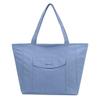 Simple solid color large capacity commuting lazy wind tote bag student leisure shoulder bag