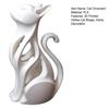 3D Printed Hollow Cat Figurine Modern Abstract Sitting Kitten Statue Artistic Animal Sculpture