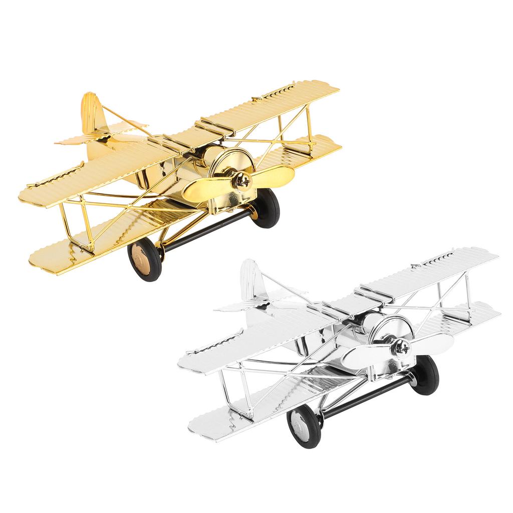 Metal Airplane Decoration Middle Size Iron Airplane Desktop Decoration for Home and Office