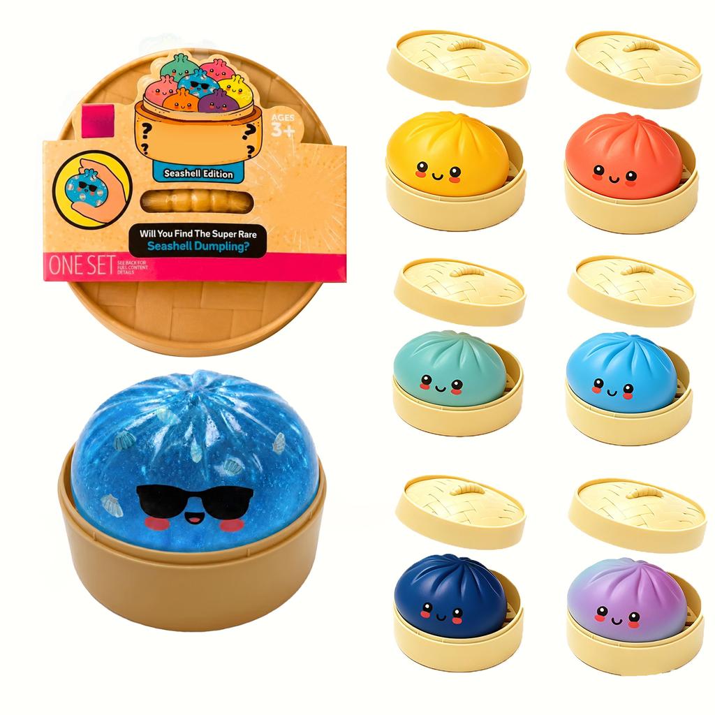 Seashell Dumpling Stress Relief Toy 10ml Squishy Sensory Fidget Toy Soft Squeeze Toy Random Style for Kids and Adults