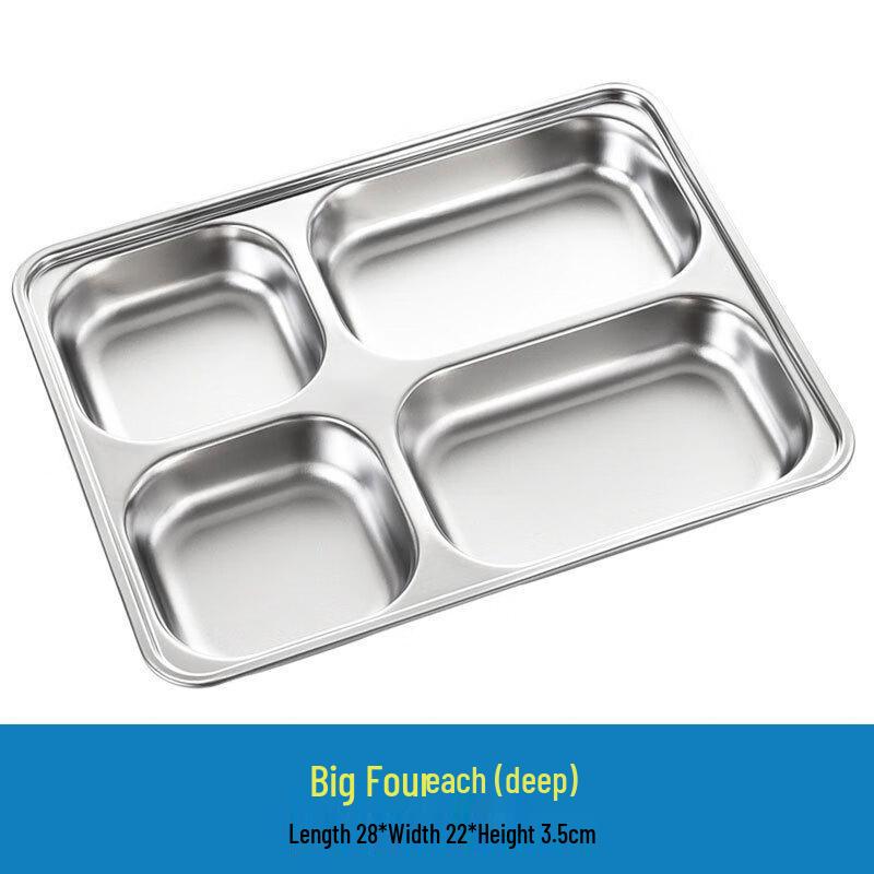 

LIJIA FITMENT 201 Stainless Steel Divided Meal Plate with Lid