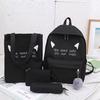 Casual Student Bookbag With Breathable Back System And Letter Print Design