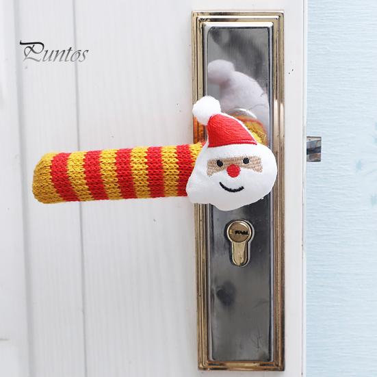 Knitted Santa Claus Door Knob Protectors Christmas Doorknob Covers, Reindeer Decor, Anti?Slip Protector Sleeves, Cartoon Decorations Handle Cushion