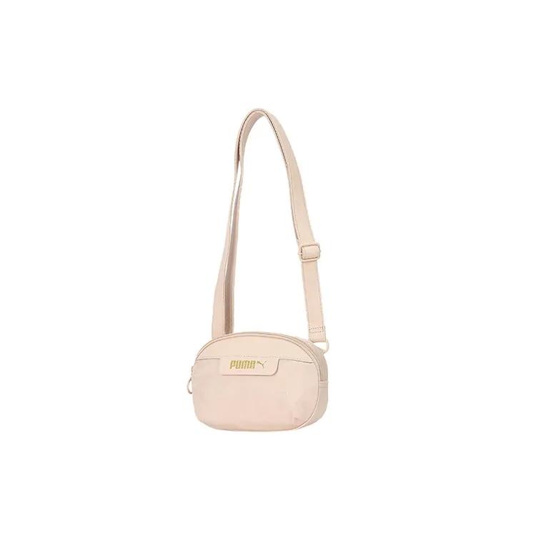 Puma Fabric Shoulder Bag Regular Women's Cream Pink Gold (Unisex) Crossbody Bags 078112 02