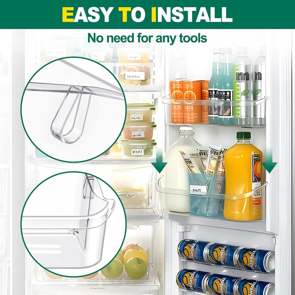 UPGRADED 241505301 241505300 Refrigerator Door Bin Shelf Compatible with Frigidaire FGSC2335TFB Door Shelf Replacement FGSC2335TDB FFSC2323TS8