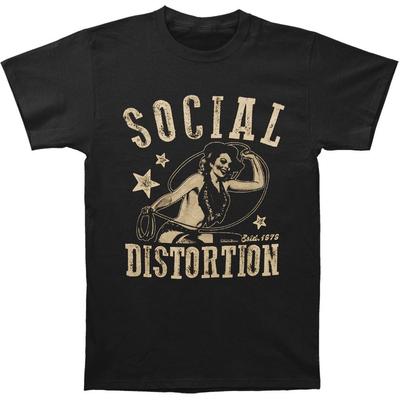 Herren Social Distortion Cowgirl T-Shirt Schwarz
