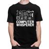 Computer Whisperer Tech Supports Programmer Coder Tshirt Men Short Sleeve Graphic Tee Shirt Loose Oversized Pure Cotton Tee Tops