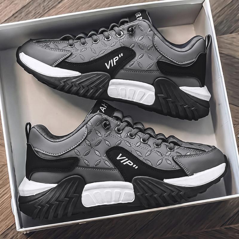 Men Chunky Sneakers Fashion Platform Walking Shoes Male Thick Sole Casual Sneaker Anti-Slip Trend Outdoor Sports Running Shoes