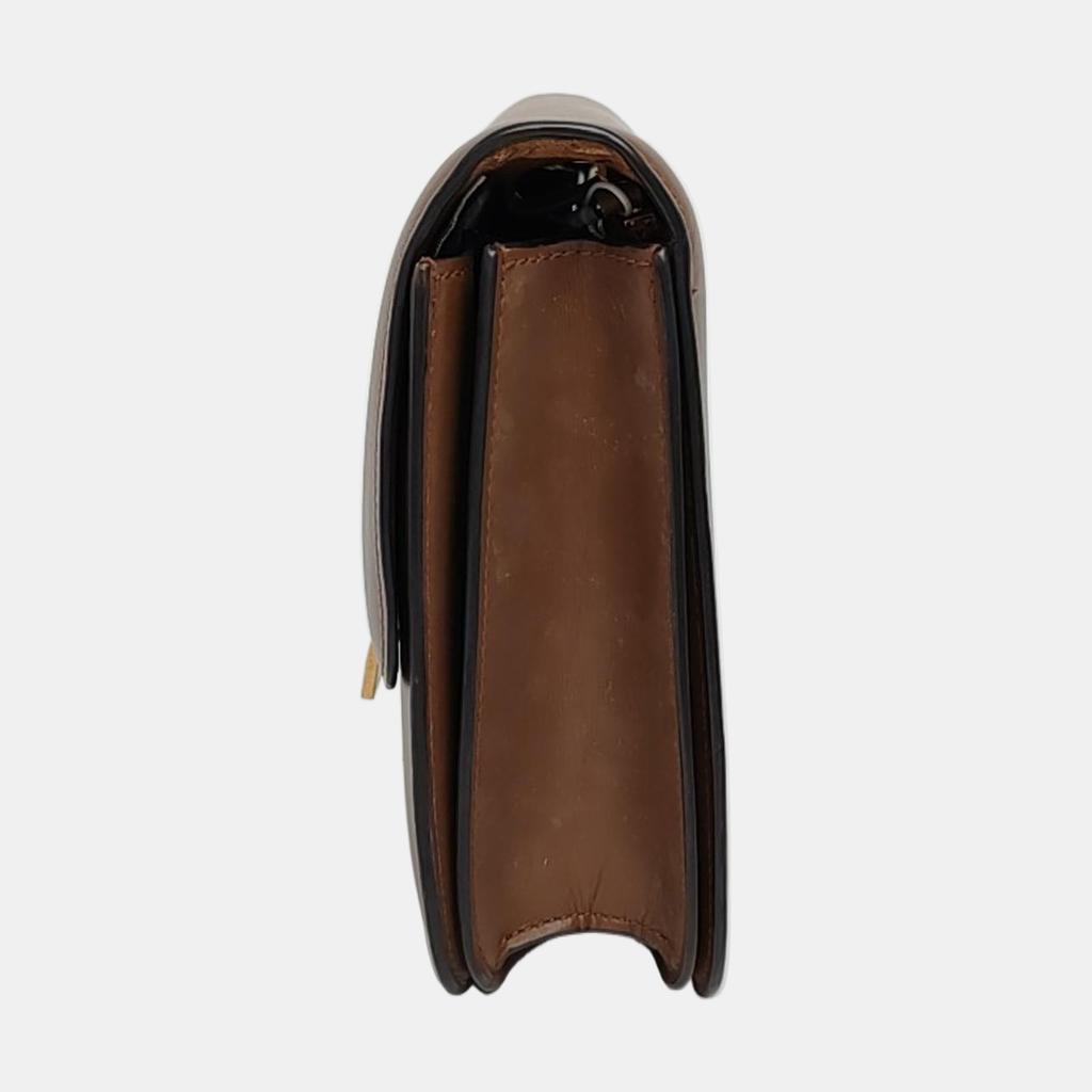 [Brugt] Klassisk Boks Guld Spænde Poleret Kalveskind Tofu Firkantet Crossbody Skuldertaske Mellem - Rimelig #1PD4JS8