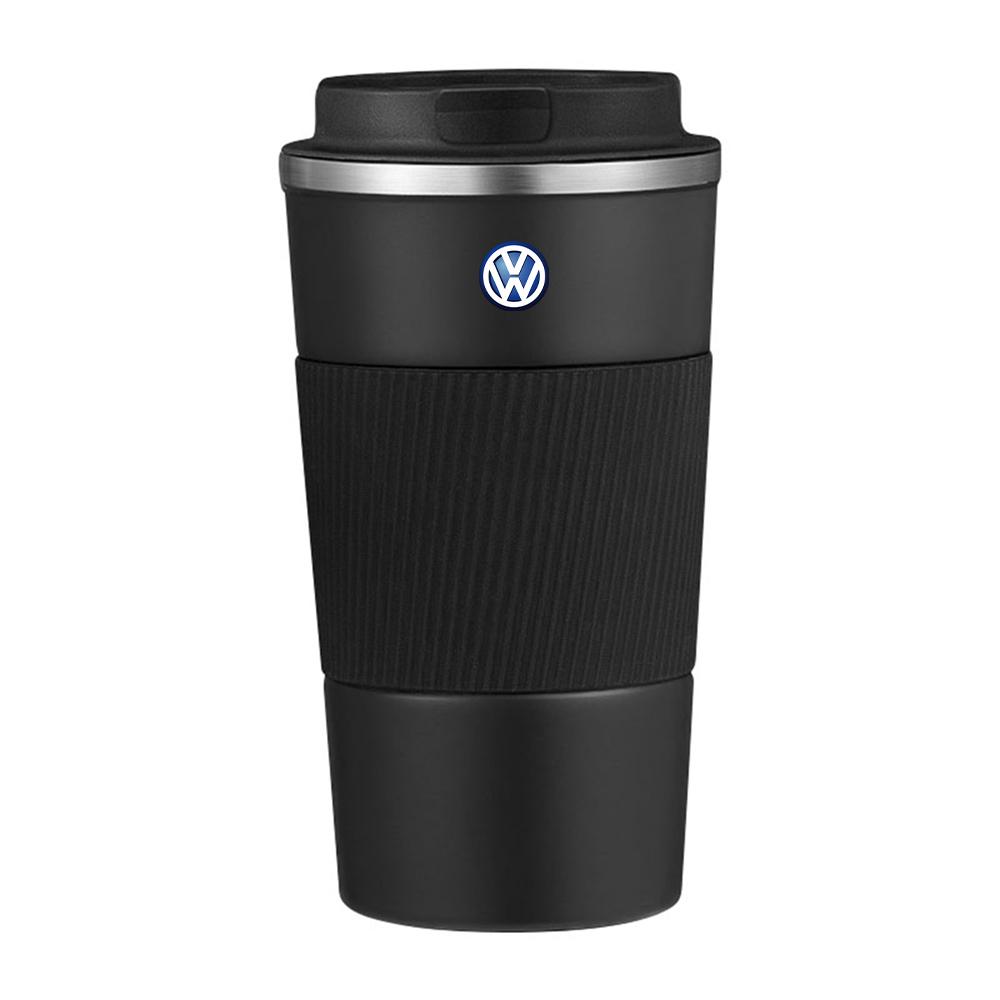 500ml Car Leak Proof Travel Thermo Cup Double Stainless Steel Tea Water Coffee Mug for Volkswagens RLINE CC Golf 4 5 Passat Polo