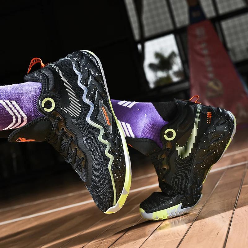 Fashion Cross-border Large Size Shoes Wear-resistant Combat Basketball Shoes Men's and Women's Shoes Combat Resilient Fashionable Shoes