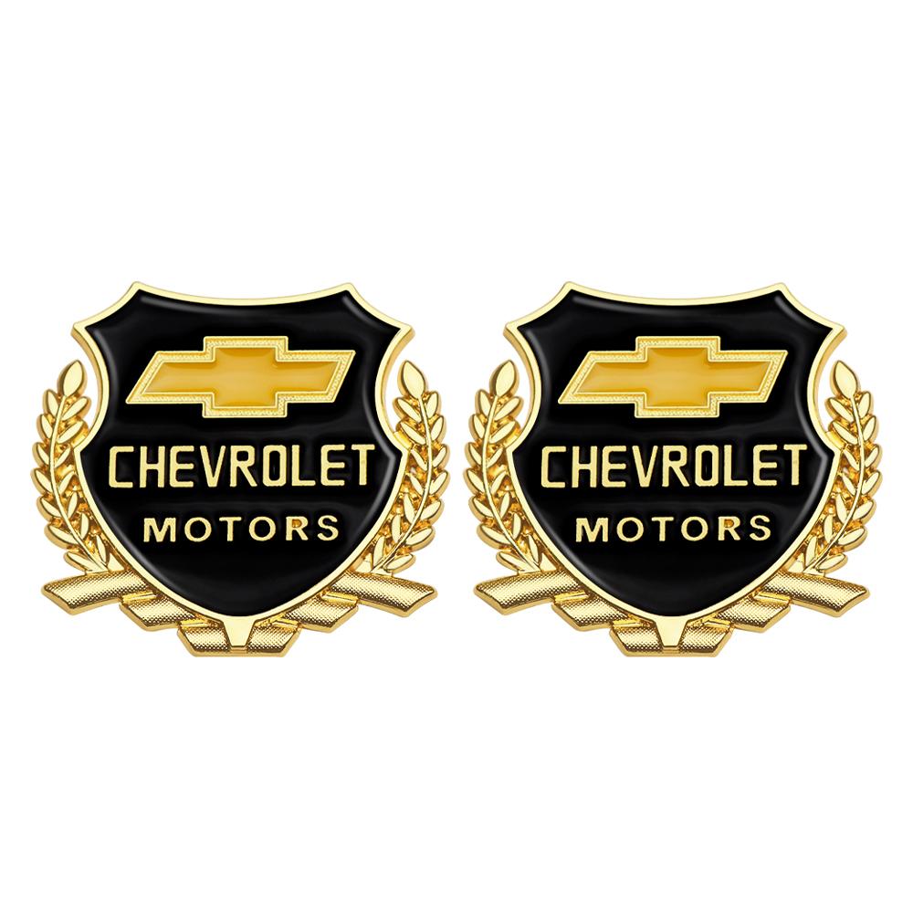 

2Pcs 3D Car Styling Body Trunk Aluminum Alloy Emblem Badge Stickers For Chevrolet Cruze Lacetti Spark Sonic Captiva Impala Sail