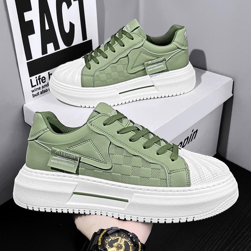 Summer Men's Shoes New Breathable Little White Shoes Men's Trend Versatile Platform Sports Shoes Casual Shell Head Board Shoes Men